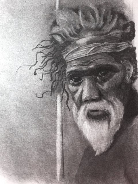 Kultegning, portræt, Regitze Schmidt